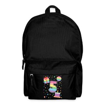 Pop It 5th Birthday Girl Boys Fidget - Backpack - black - Front
