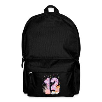 12ème anniversaire Girl Cats Outfit 12 ans - Sac à dos - noir - Devant