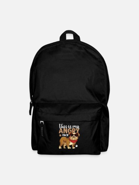 Bulloggen -Bulldogge - lustiges Bulldoggen tshirt - Rucksack - Schwarz