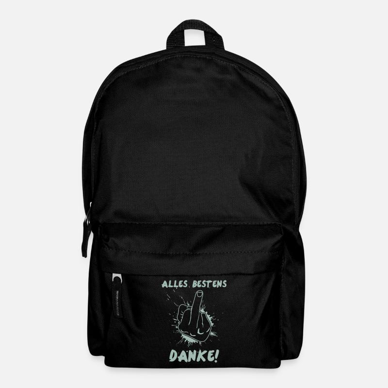 Misanthrop Mittelfinger mit Stinkefinger - Rucksack - Schwarz