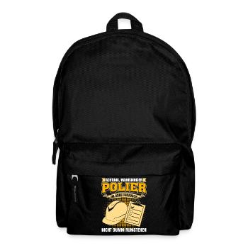 Polier Baustellenleiter Bauleiter - Rucksack - Schwarz - Vorne