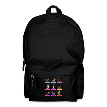 Yoga Dog Dachshund Meditating Pets - Backpack - black - Front
