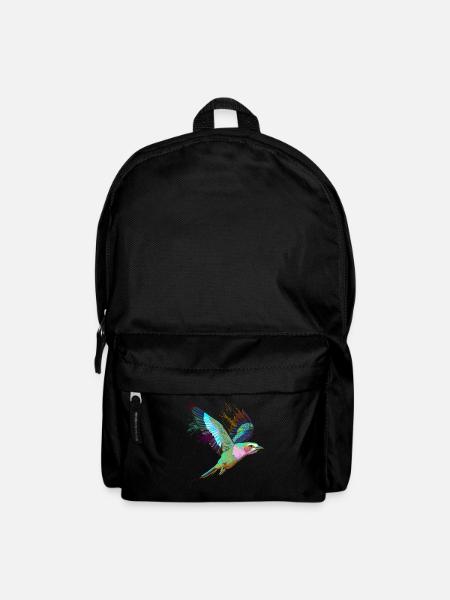 Flying Splash Bird Lilac Breasted Roller - Backpack - black