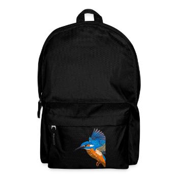 Flying Kingfisher Bird - Backpack - black - Front