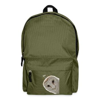 Vogel Eule - Rucksack - Olivgrün - Vorne