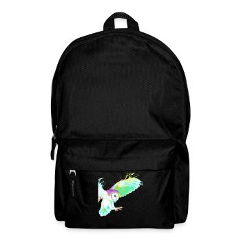 Fliegender Splash Vogel Eule - Rucksack - Schwarz - Vorne