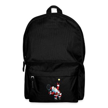 Weihnachtsmann Tennis Spiel Tennisschläger Xmas - Rucksack - Schwarz - Vorne