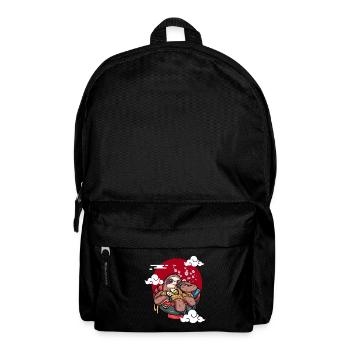 Lustiges Faultier Isst Ramen Kawaii Japanische - Rucksack - Schwarz - Vorne