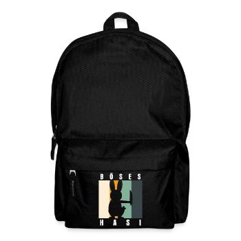 Böses Hasi Retro mit bösem Hasen - Rucksack - Schwarz - Vorne
