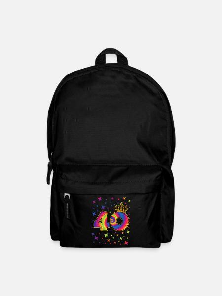Tie-dye fête d’anniversaire 40 ans 40 ans - Sac à dos - noir