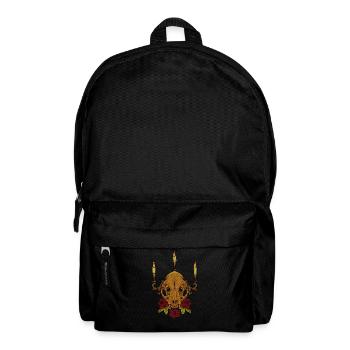 Roses and Candles - Gothic Cat Skull - Backpack - black - Front