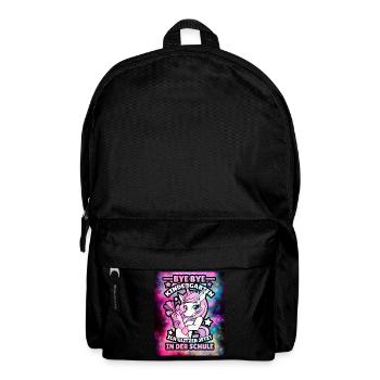 Unicorn Back to School bye bye Kindergarten - Backpack - black - Front