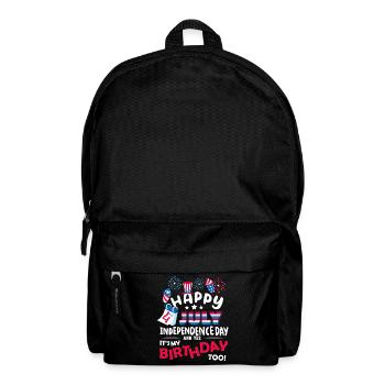 Es Ist Der 4. Juli Und Ja, Ich Habe Geburtstag. - Rucksack - Schwarz - Vorne