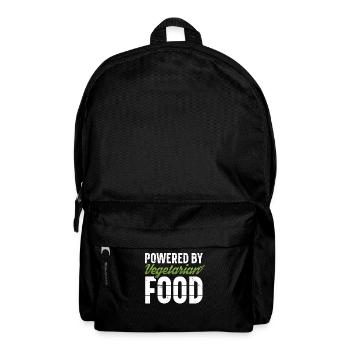 Propulsé par le régime végétarien régime végétalien - Sac à dos - noir - Devant