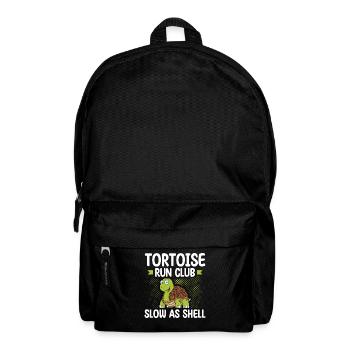 Tortoise Running Club Slow as a shell - Backpack - black - Front