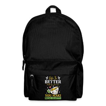 Sie Maki Miso Glücklich Ramen Liebhaber Japan - Rucksack - Schwarz - Vorne