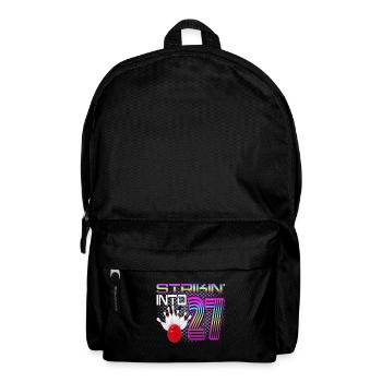 Striking Into 27 Bowling Bowler 27. Geburtstag - Rucksack - Schwarz - Vorne