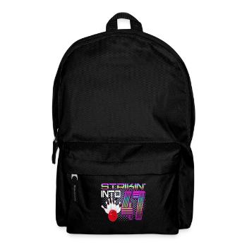 Striking Into 47 Bowling Bowler 47. Geburtstag - Rucksack - Schwarz - Vorne