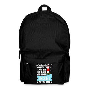 Helgoland Usedom Norderney Amrum Rügen - Rucksack - Schwarz - Vorne