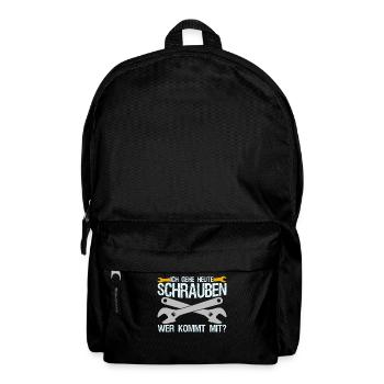 Hubraum Tuner Schrauber Tuning - Rucksack - Schwarz - Vorne