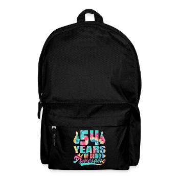 54th birthday or anniversary 54 years of being - Backpack - black - Front