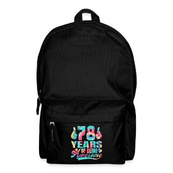 78th birthday or anniversary 78 years of being - Backpack - black - Front