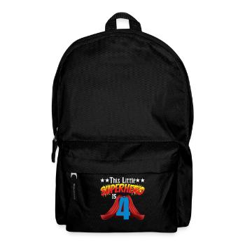 Ce petit super-héros a 4 ans - Sac à dos - noir - Devant