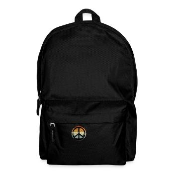 Rétro Design Signe de paix Signe de paix - Sac à dos - noir - Devant