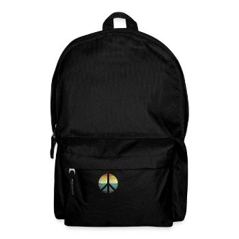 Rétro Vintage Design Signe de Paix Signe de Paix - Sac à dos - noir - Devant