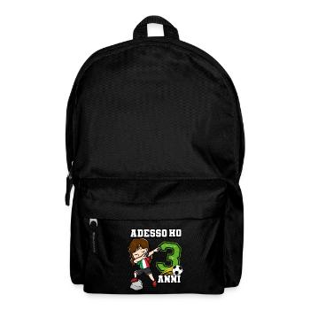 Fußballmädchen It's My 3 Birthday Italienische - Rucksack - Schwarz - Vorne