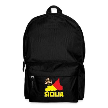 Sizilien Flagge Wappen Sicilia - Rucksack - Schwarz - Vorne