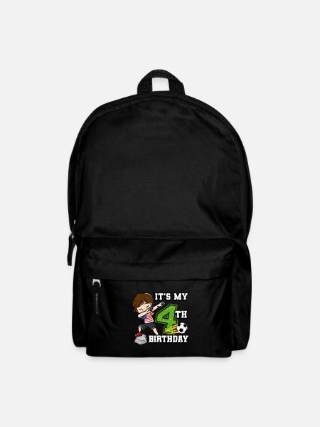 Footballer Boy I'm already 4th birthday - Backpack - black
