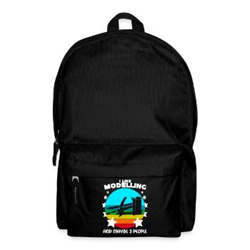Modellbau Witz Tabletop Modellbauer - Rucksack - Schwarz - Vorne
