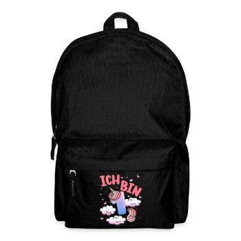 Ich Bin 1 Jahre Alt | Einhorn-thema | 1. - Rucksack - Schwarz - Vorne