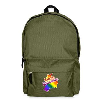 Lesbian Lancashire northern LGBTQI rainbow pride - Backpack - olive green - Front