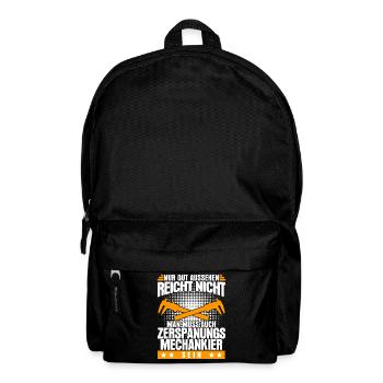 Zerspaner Spruch Zerspanungsmechaniker - Rucksack - Schwarz - Vorne