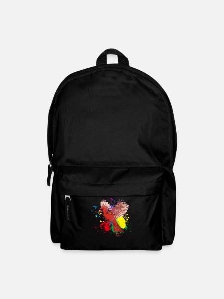 Flying Splash Bird Cardinal Rouge Coloré - Sac à dos - noir