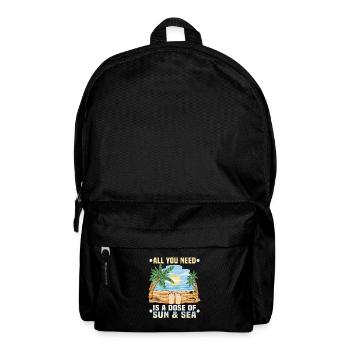Beach holiday by the sea Design beach motif - Backpack - black - Front
