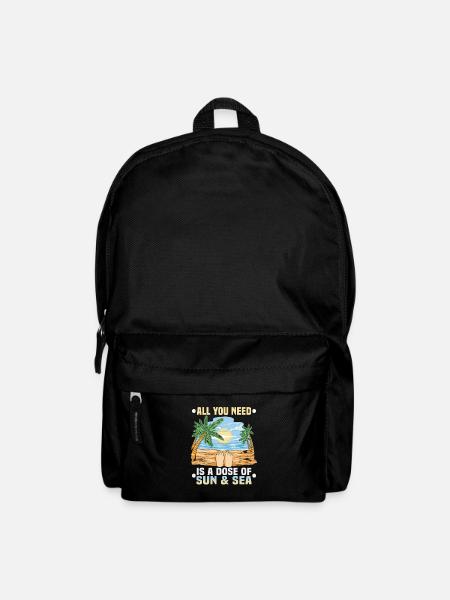 Strandurlaub am Meer Design Strandmotiv - Rucksack - Schwarz