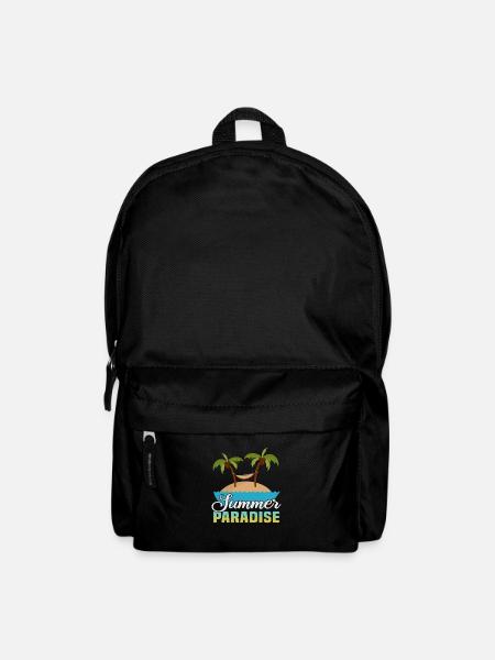 Strandurlaub am Meer Design Strandmotiv - Rucksack - Schwarz