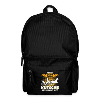 Kutscher Pferde Kutsche Pferd Fuhrmann - Rucksack - Schwarz - Vorne