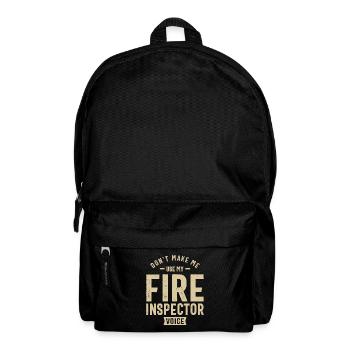 Inspecteur d’incendie Emploi Profession Birthday Worker - Sac à dos - noir - Devant