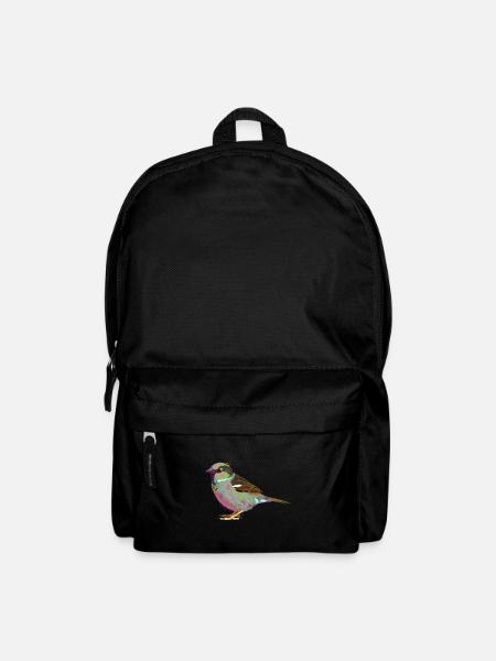 Bunter Hausspatz Haussperling Splash Vogel Spatz - Rucksack - Schwarz