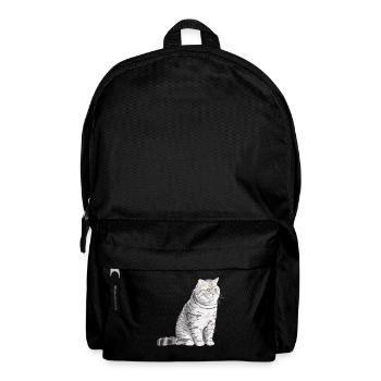 Chat sédentaire à poil court britannique tacheté - Sac à dos - noir - Devant