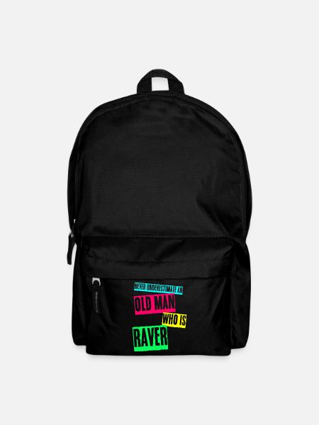Raver Festival Old Man Techno Rave - Rucksack - Schwarz