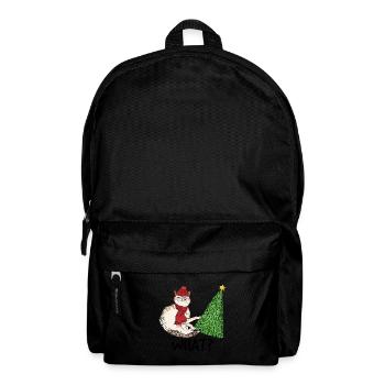 Freche Katze mit Weihnachtsbaum und Mützekinderkit - Rucksack - Schwarz - Vorne