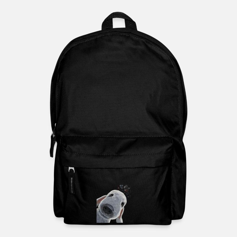 Lustiger Neugieriger Hund Bedlington Terrier - Rucksack - Schwarz