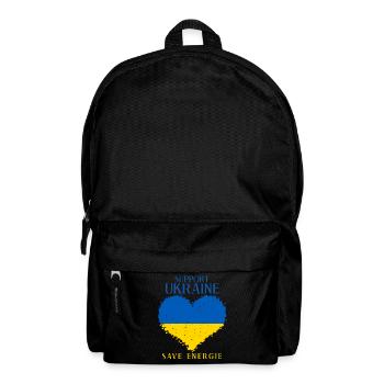 Support Ukraine Heart Ukrainian Flag - Backpack - black - Front