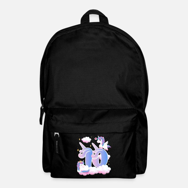 10. Geburtstag | Einhorn Geburtstag | Einhorn - Rucksack - Schwarz