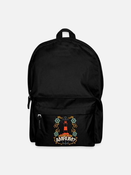 Amrum Spruch - Rucksack - Schwarz